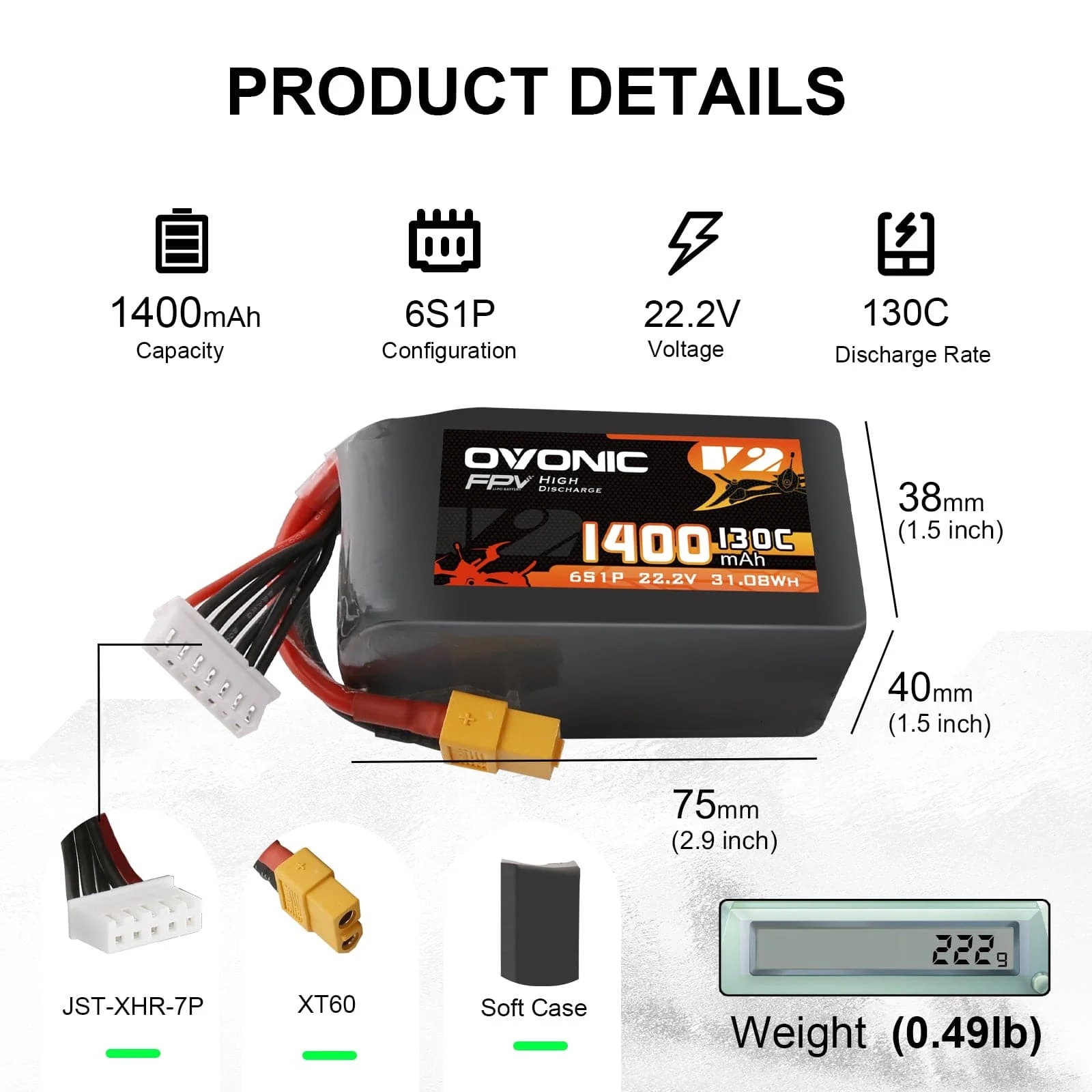 Ovonic 6S 1400mAh 130C Akumula – Walksnail Avatar Hd Goggles X recenzja i cena